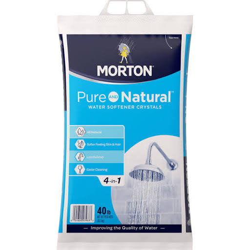 Morton Pure and Natural Water Softener Crystals- 40 lb