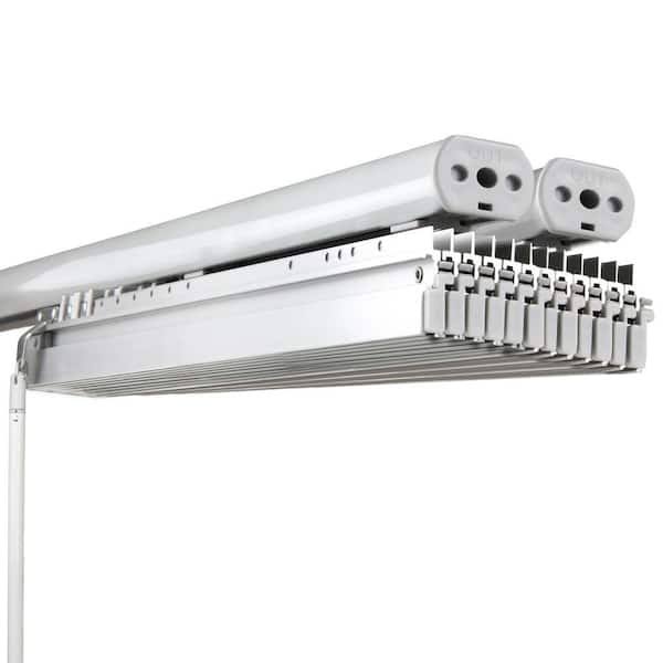 EMOH Chevelle 140 in. to 260 in. W x 94 in. L Adjustable 12-Panel Black Double Rail Panel Track with 23.5 in. Slates