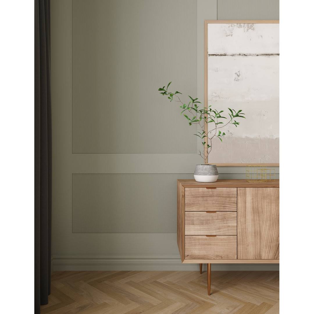 Ornamental Mouldings 5 in. D x 0.438 in. W x 47.5 in. L Wood Panel Moulding Reeded Bead Accent, Unfinished