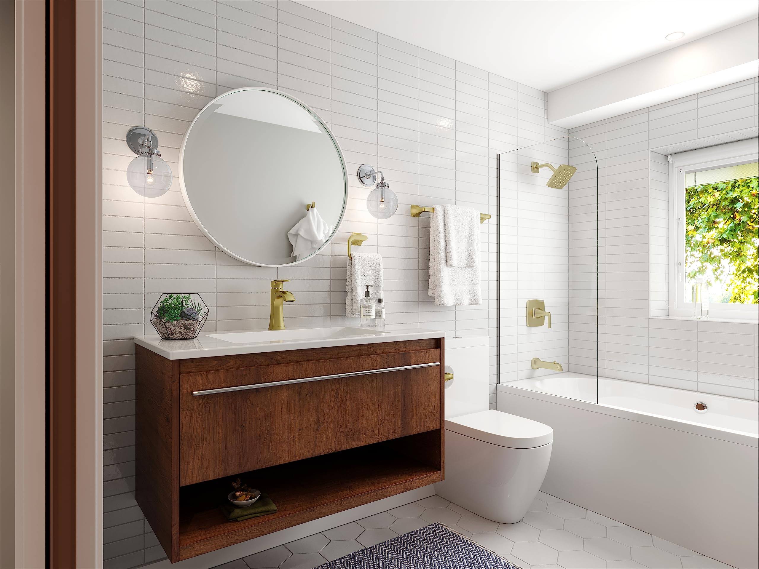 Pfister LF042-BIEBG Bruxie Centerset Bathroom Faucet with Drain Assembly