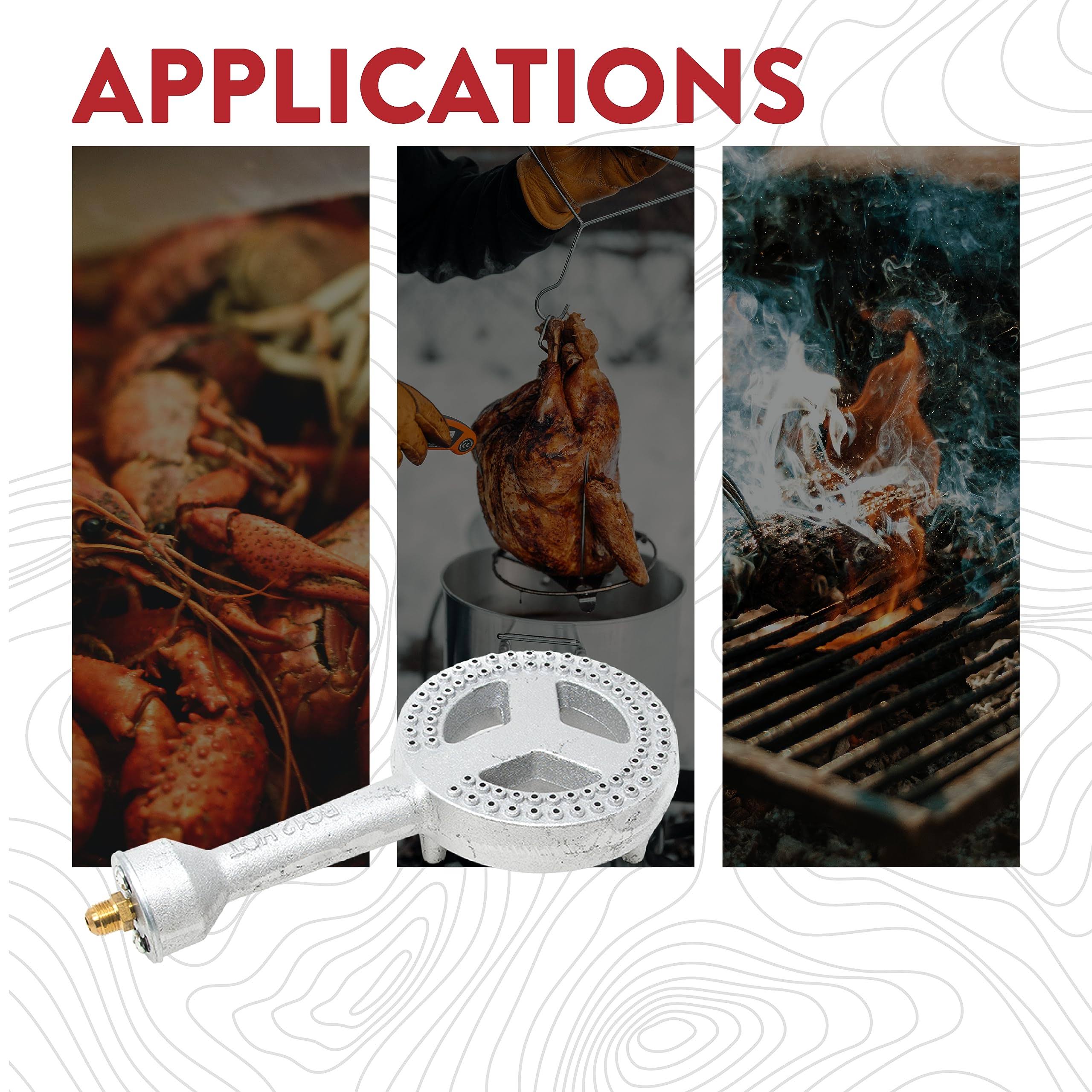 Gasone 50250+2109 GAS One High Pressure Cast-Iron Burner Head with Brass Fitting Orifice