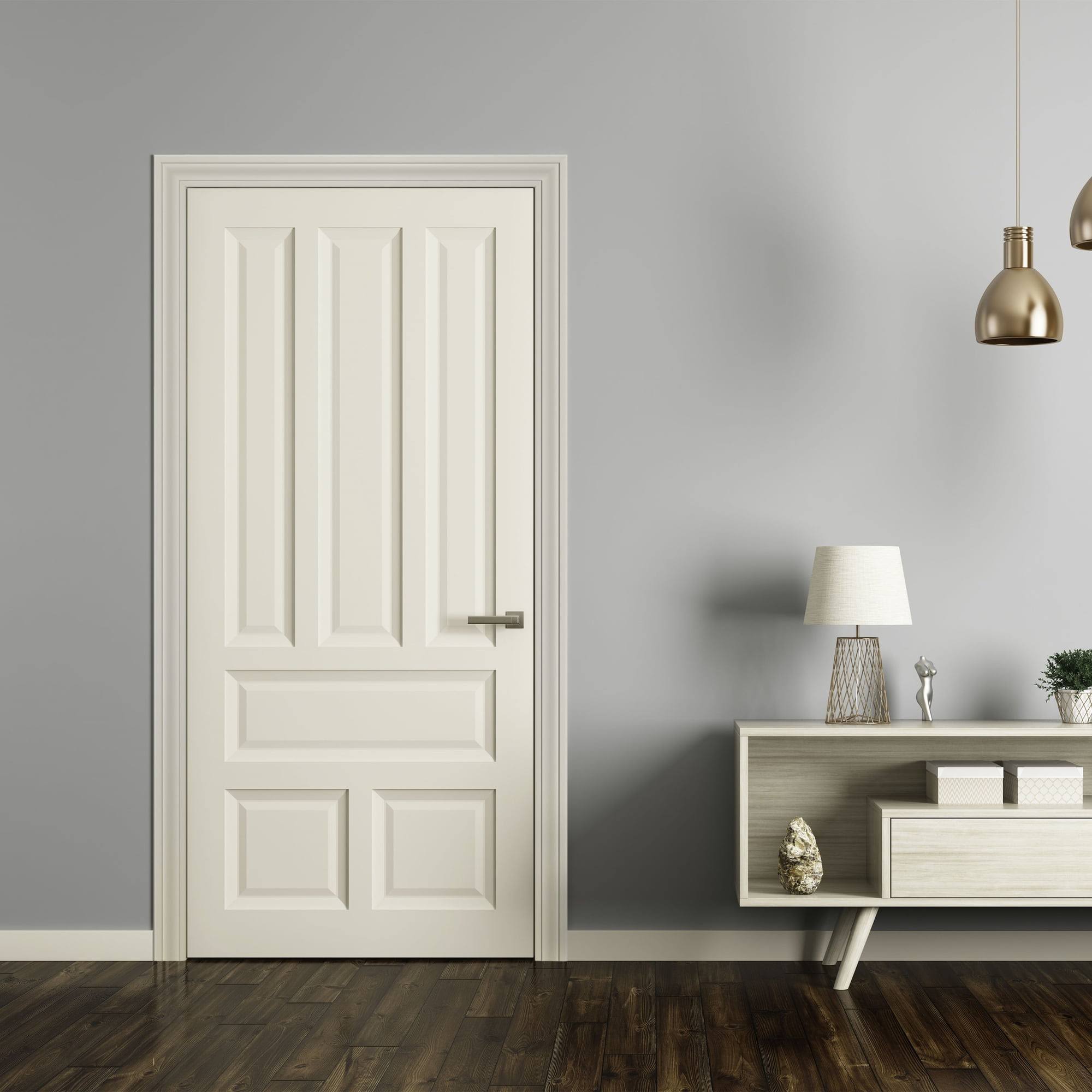 Yard & Home Pre-Painted White Wood Door & Window Casing Set