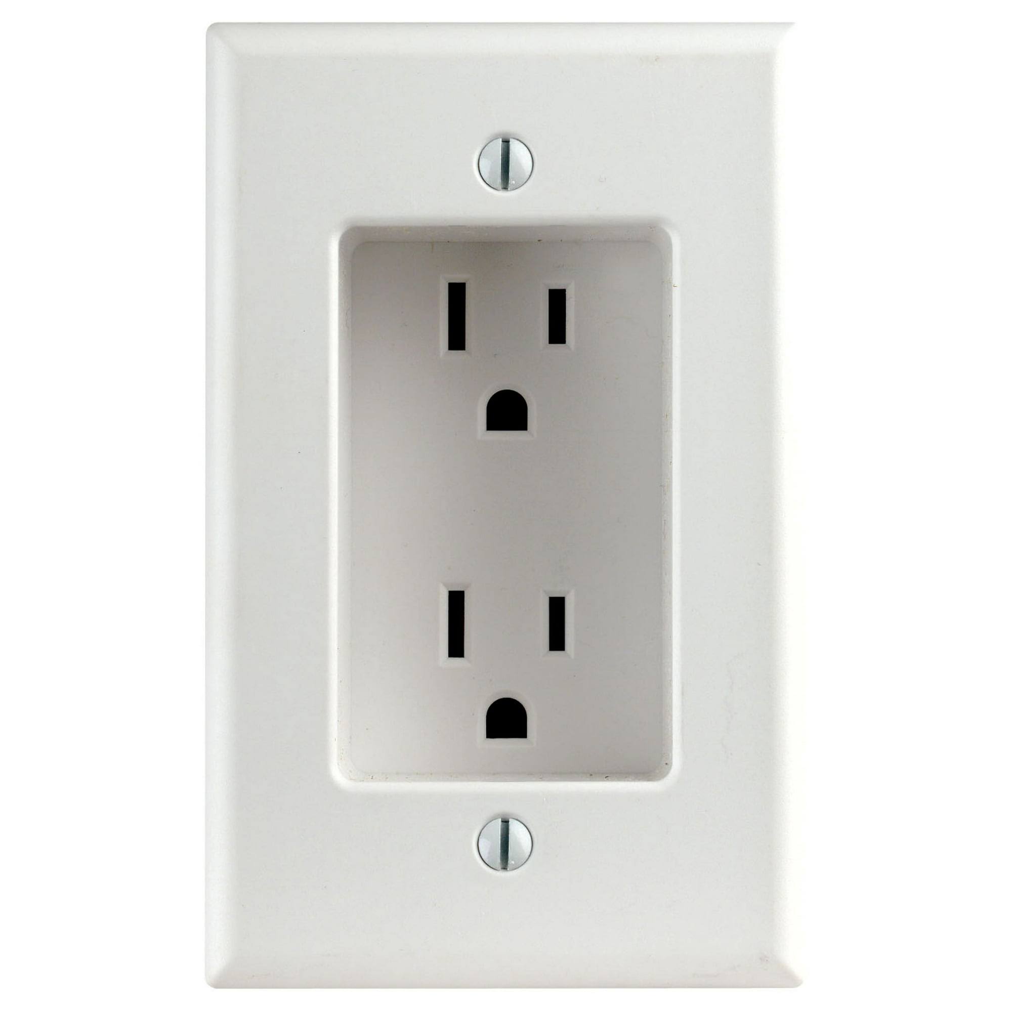 Leviton Recessed Duplex Receptacle- White