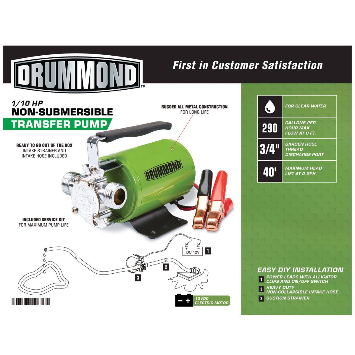 Drummond 12V DC Transfer Pump 290 GPH