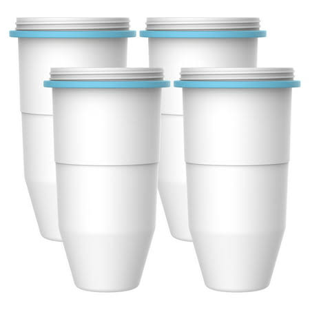 4 Pack Aquacrest Water Filter Replacement for Zerowater Pitcher and Dispenser