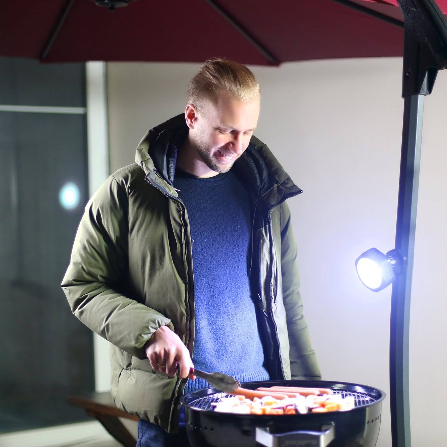 Powerfirefly 250 Lumens COB LED Rotating Work Light with Strong Magnetic Base, Ultra Bright Magnetic LED Light, Magnet Light, Spotlight for Car