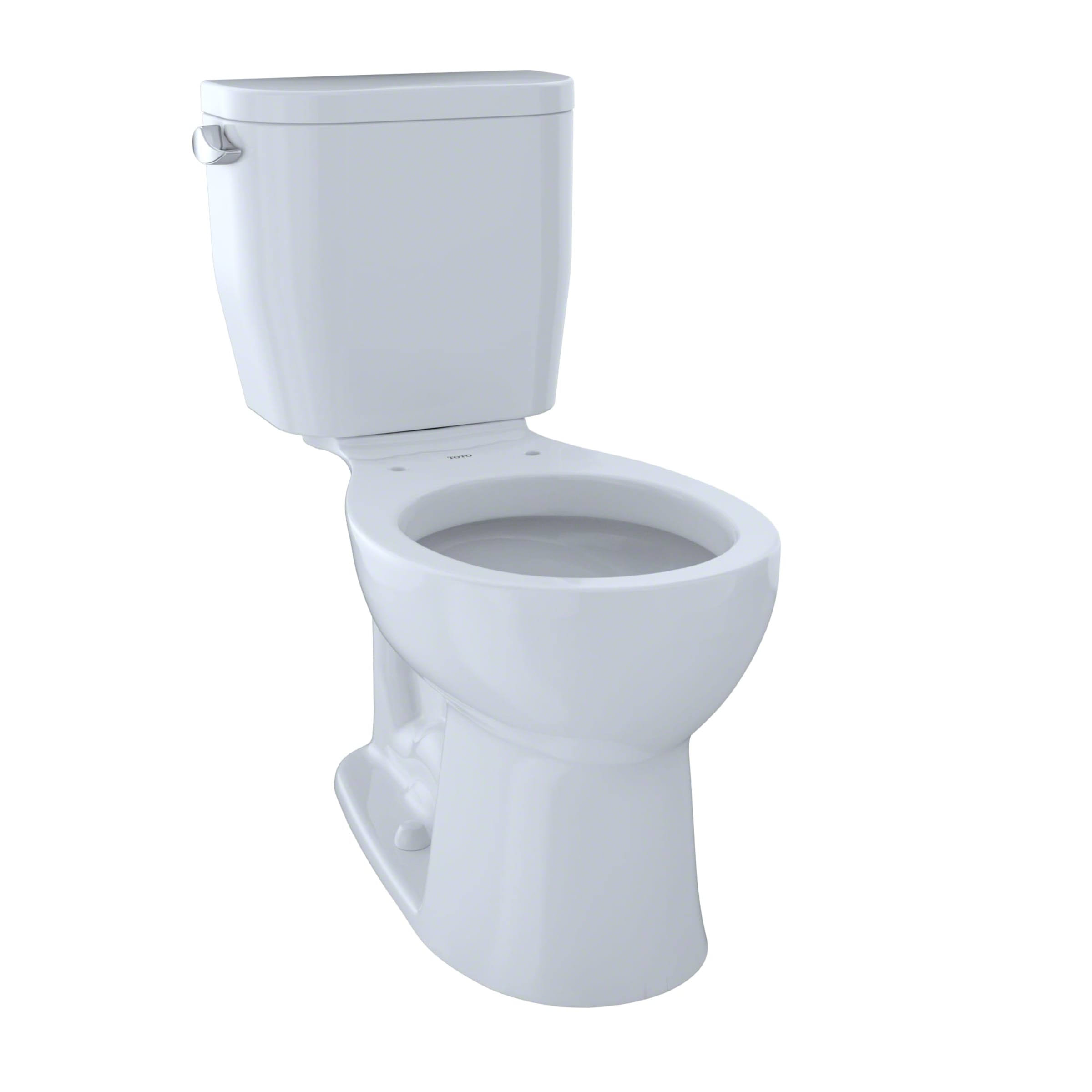 Toto CST243EF#01 Entrada Two-Piece Round 1.28 GPF Toilet, Cotton White