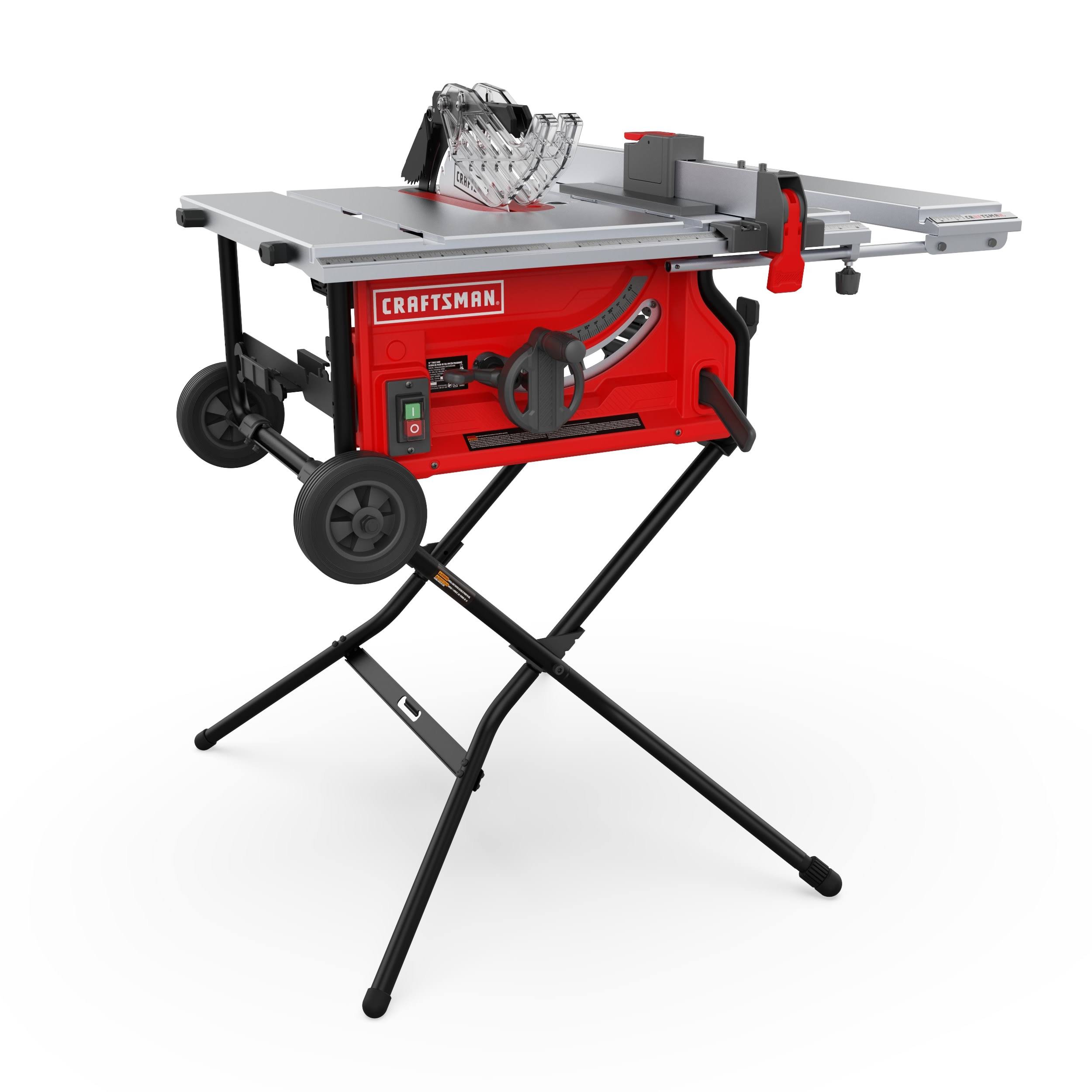 Craftsman 10-in 15-Amp Portable Benchtop Table Saw with Folding Stand