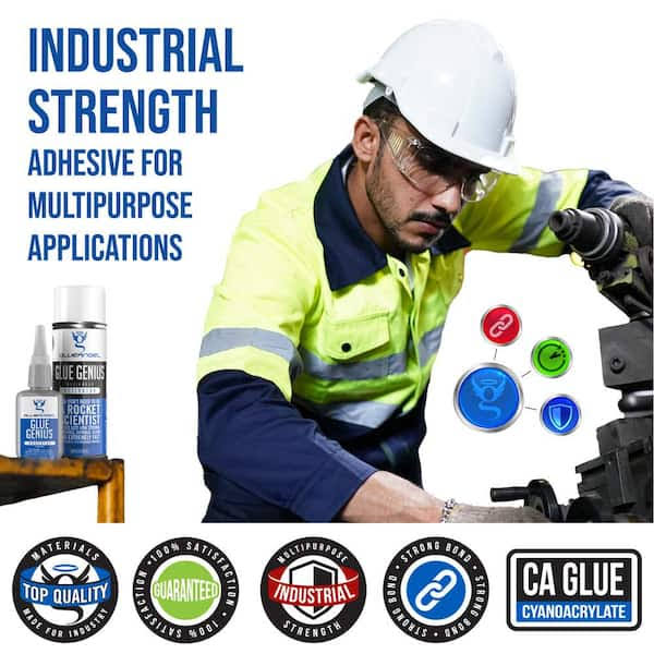 Glue Angel Glue Genius Super Glue and Activator Kit 8.45-fl oz Liquid All Purpose, Quick Dry, Flexible Multipurpose Adhesive | 77GENS5027