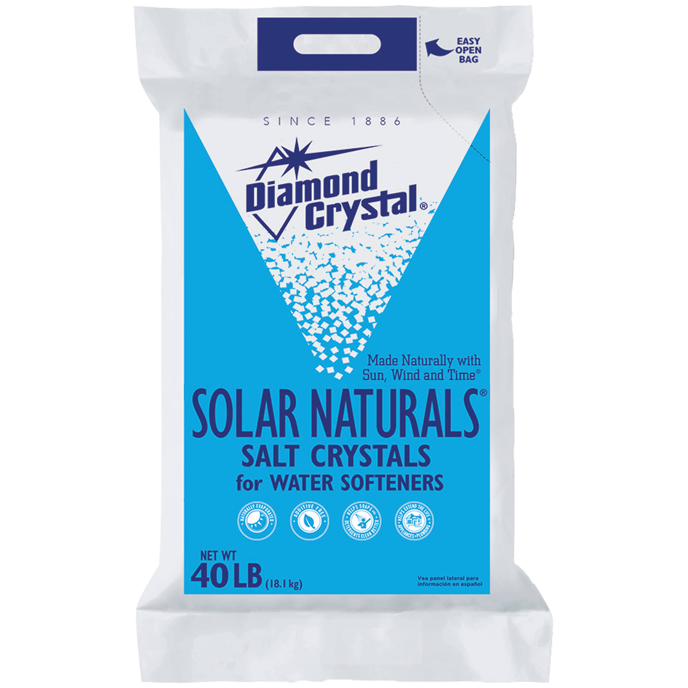 Diamond Crystal Solar Naturals Salt Crystals- 40 lb