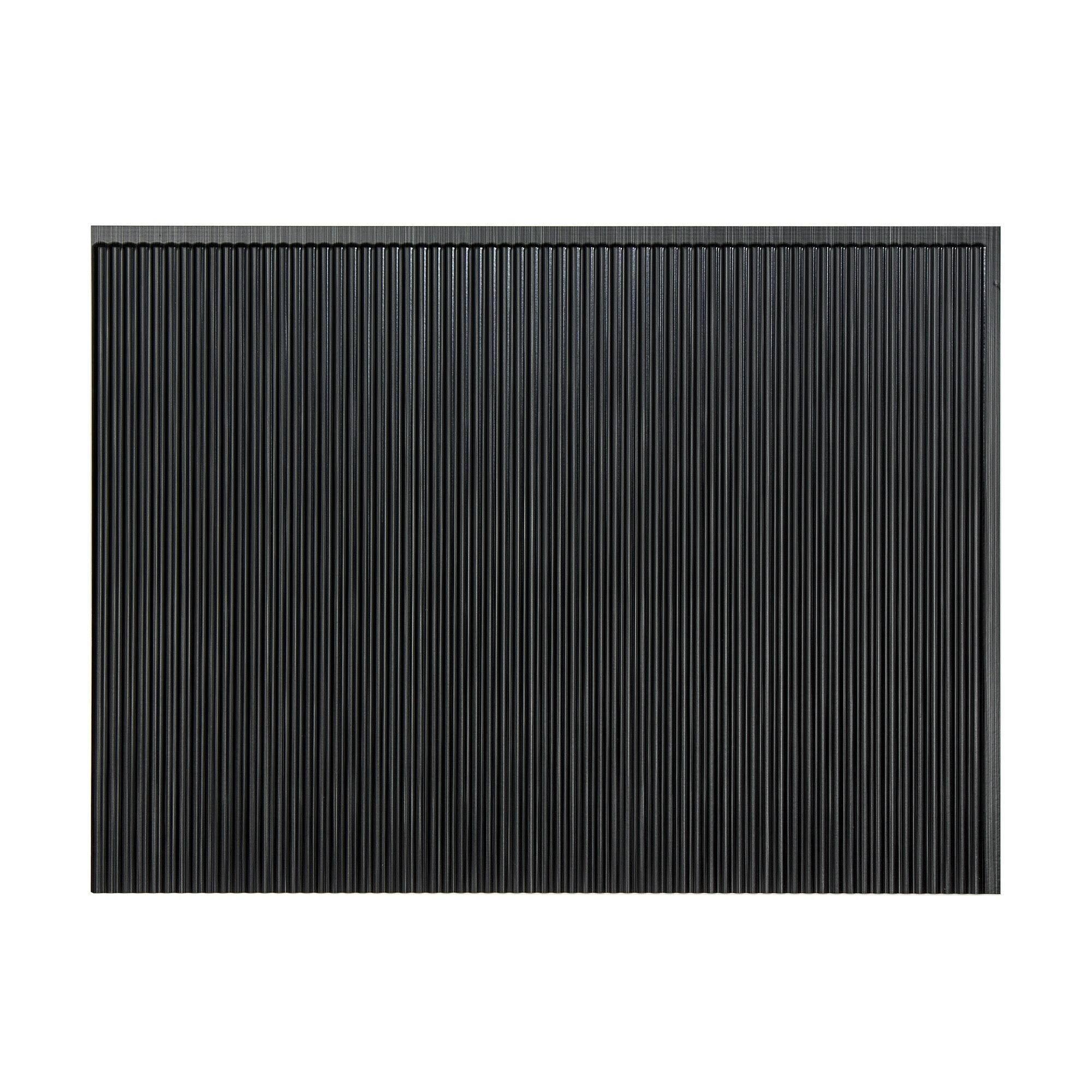 Fasade Rib Decorative Vinyl Backsplash Panel- 5 Pack- Brushed Onyx