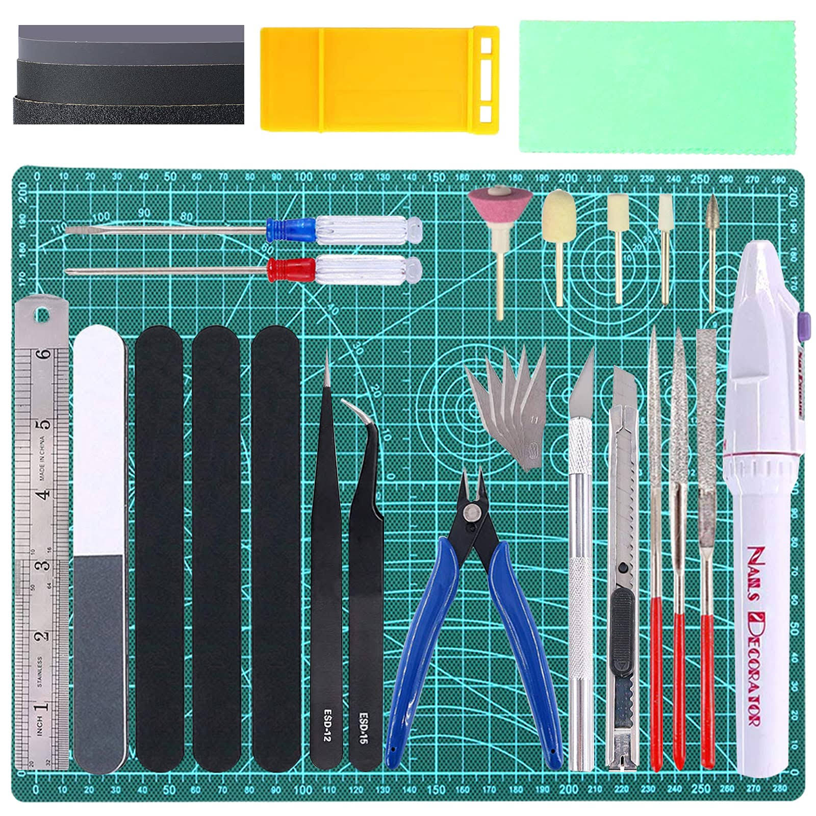 33pcs Gundam Model Kits Tools Gunpla Tool Kit Gundam Moddeler Tool Set Bandai Tools for Basic Hobby Model Car Aircraft Ship Building Assemblng