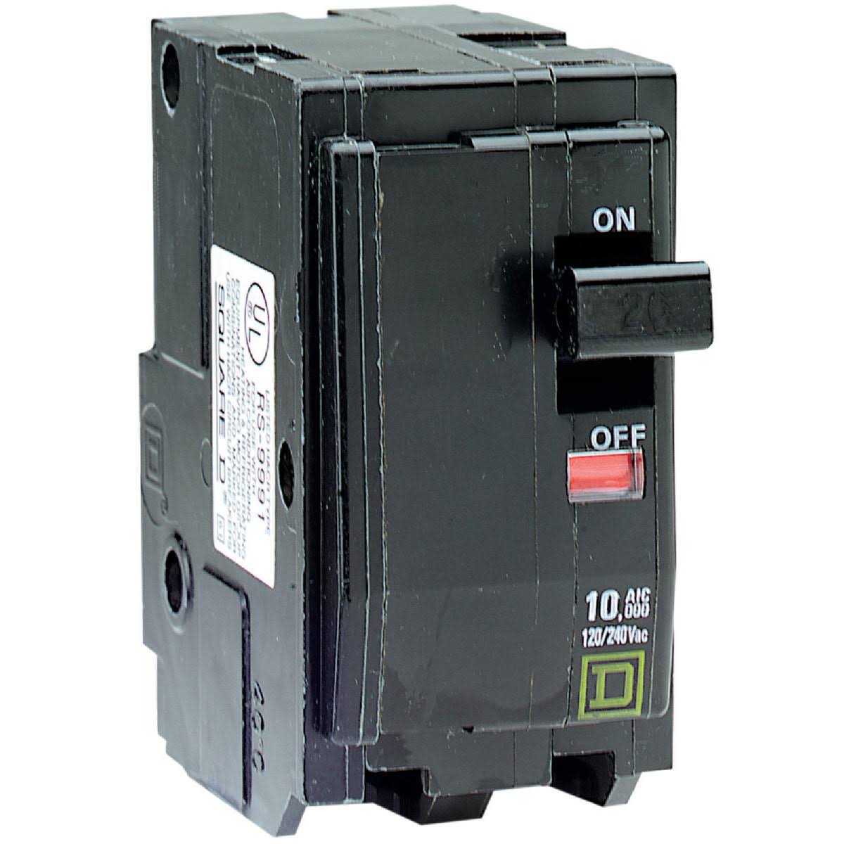 Schneider Electric Square-D QO 20A Two-Pole Circuit Breaker
