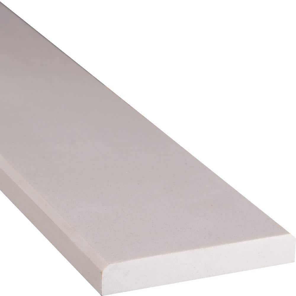 MSI White Double Beveled 4 in. x 36 in. Polished Engineered Marble Threshold Floor and Wall Tile (1 Sq. ft./Each)