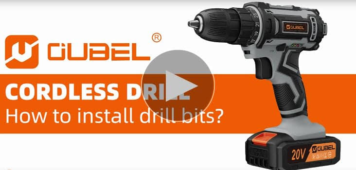 Drill Set, OUBEL 20V Cordless Drill with Battery and Charger, Home Electric Power Drill Cordless, 3/8-Inch Keyless Chuck, 2 Variable Speed, 25+1