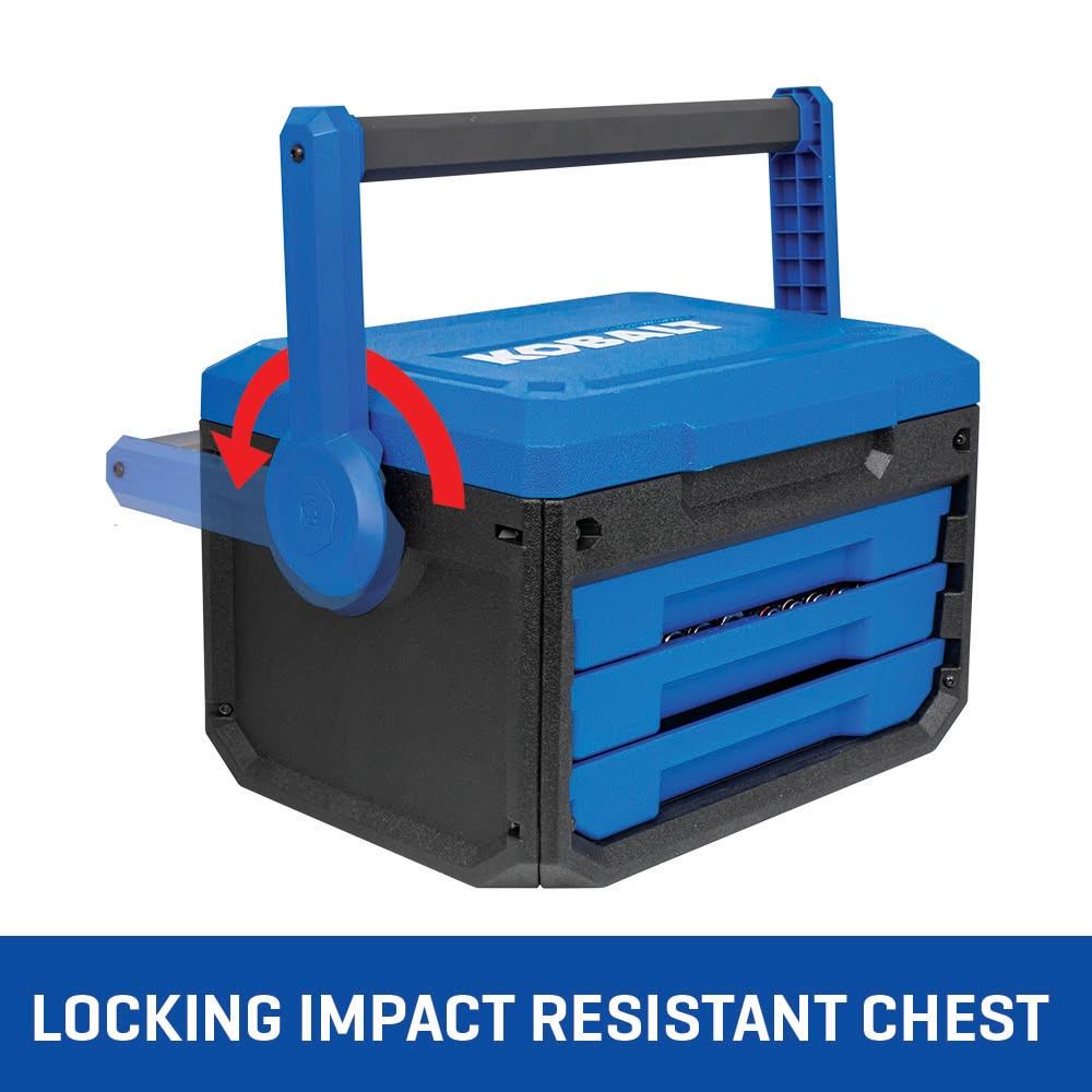 Kobalt 227-Piece Standard (SAE) and Metric Polished Chrome Mechanics Tool Set with Hard Case | 81824