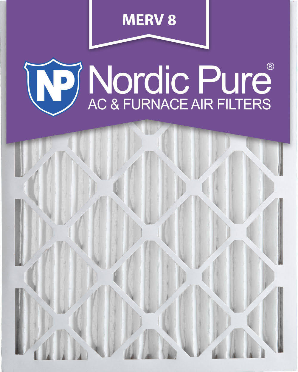 Nordic Pure 16x20x2 MERV 8 Pleated AC Furnace Air Filters 3 Pack