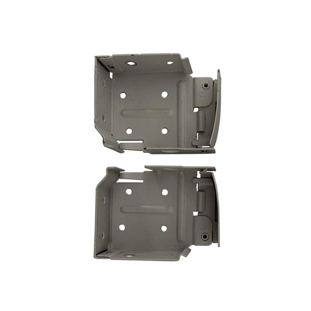 Home Decorators Collection 2.5 in. Cordless Faux Wood Side Mounting Brackets Set in Gray