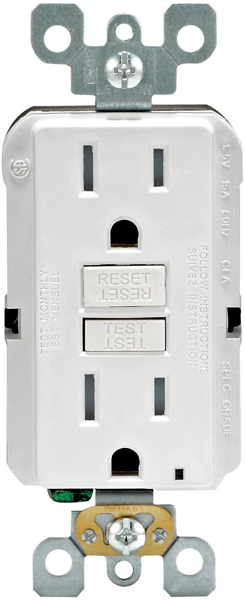 Leviton R92-gftr1-0kw White Tamper GFCI Outlet