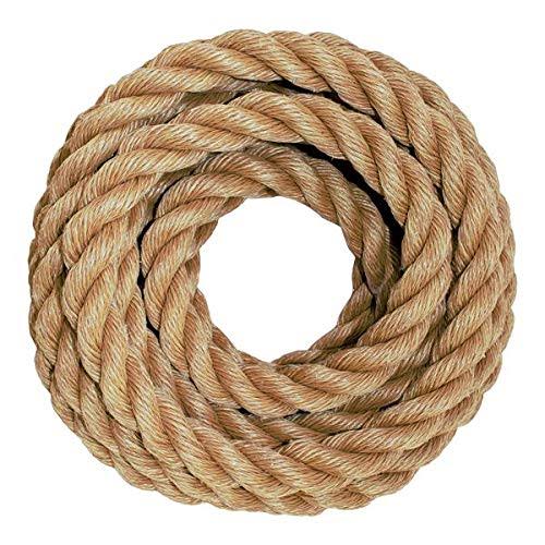 Sgt Knots Twisted ProManila- UnManila, Twisted 3 Strand, Lightweight Synthetic Rope for DIY Projects, Marine, Commercial (1.5
