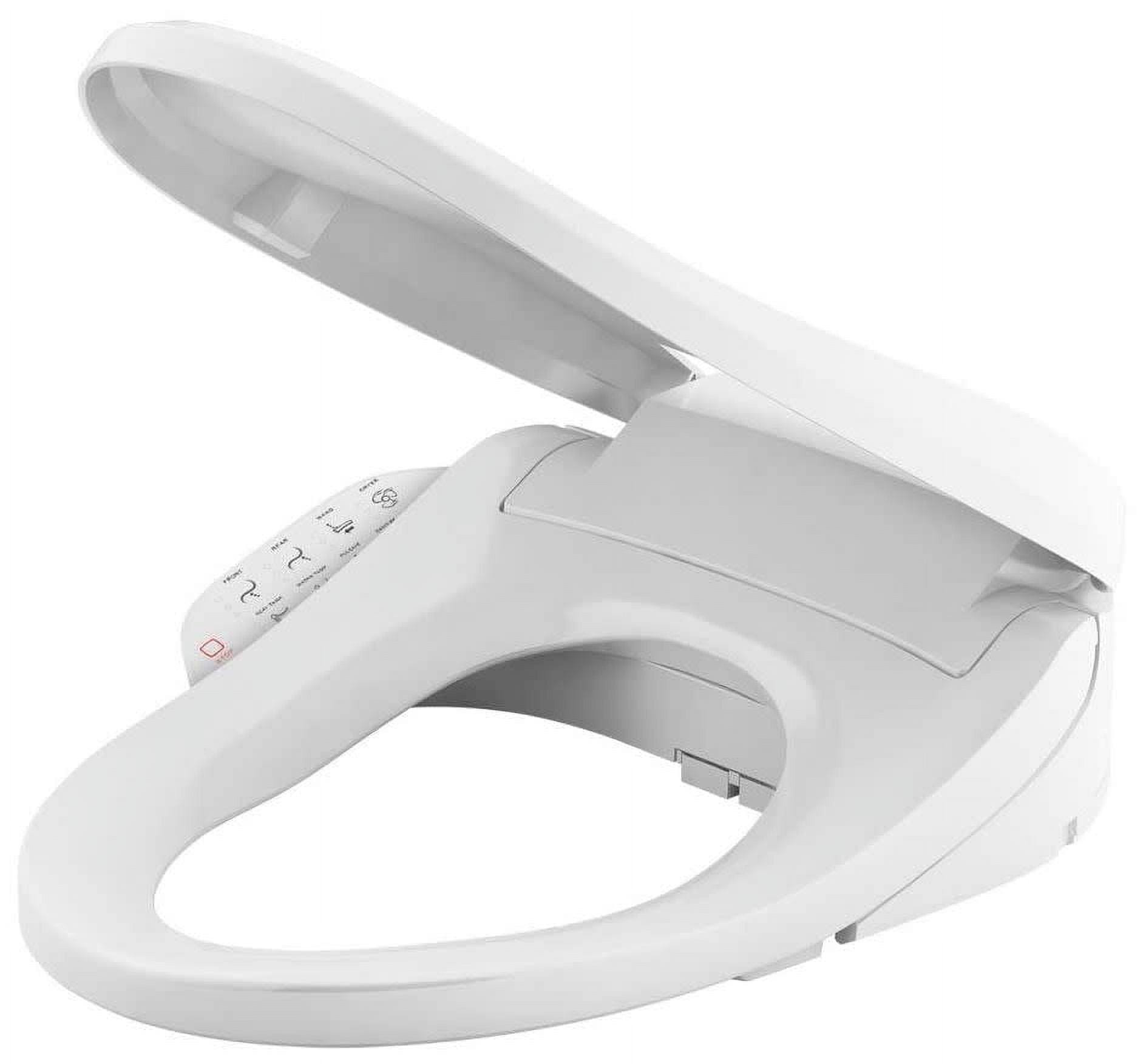 C3 155 Electric Bidet Seat for Cleansing Elongated Toilet in White