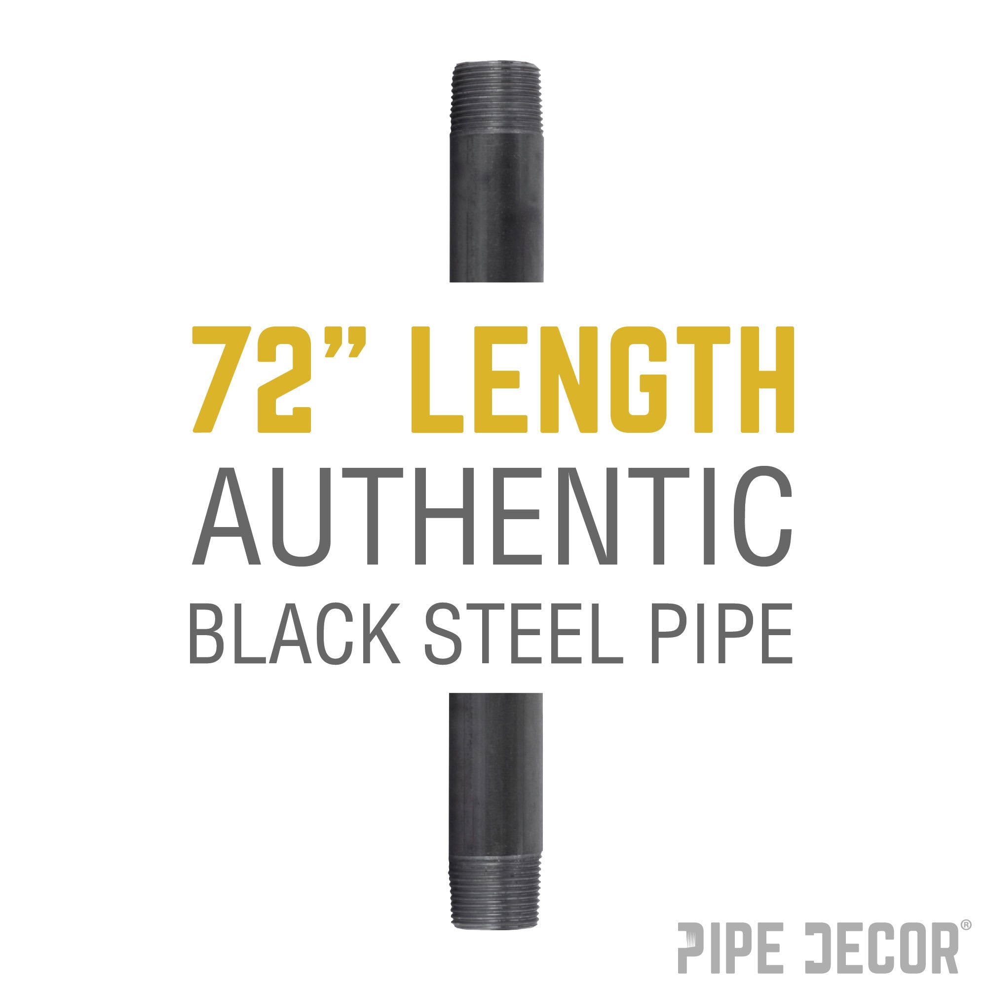 STZ 1 in. x 6 ft. Black Steel Sch. 40 Cut Pipe, Grey