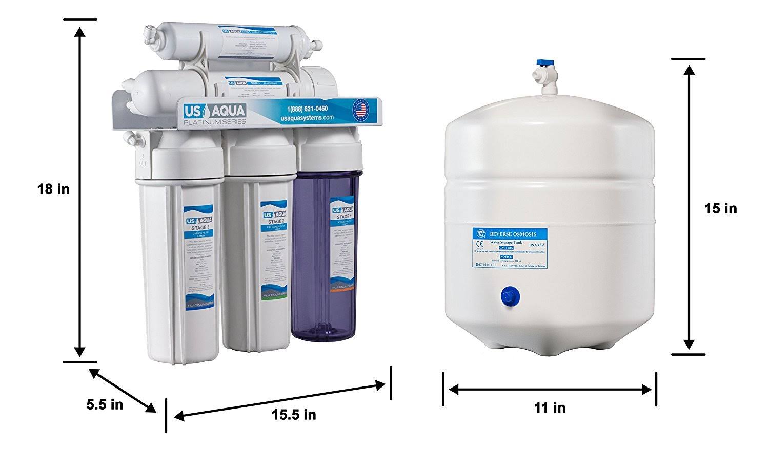 NU Aqua Platinum Series 100GPD Under Sink Reverse Osmosis Drinking Water Filter System