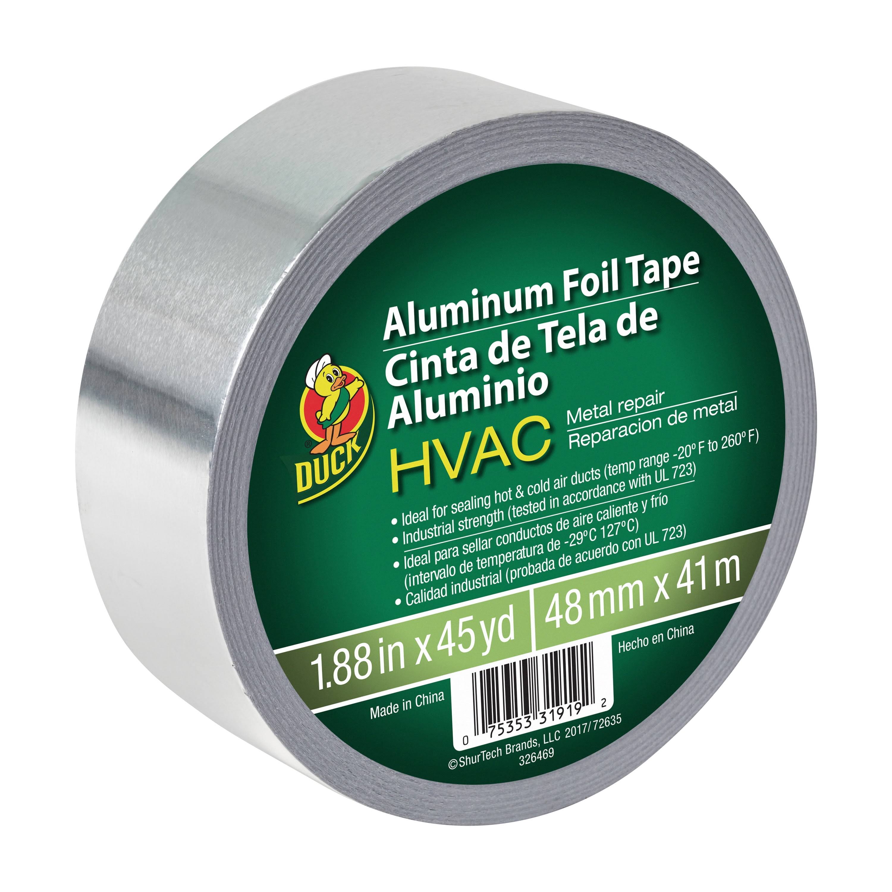 Duck Brand HVAC Metal Repair Aluminum Foil Tape 1.88 in. x 45 Yd., Silver