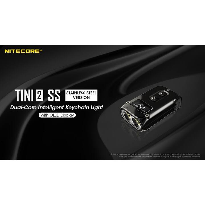 Nitecore Tini 2 500 Lumen Rechargeable Keychain Flashlight (Gray)