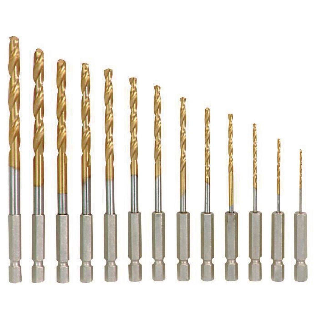 Warrior 61621 Titanium Nitride High Speed Steel Drill Bits