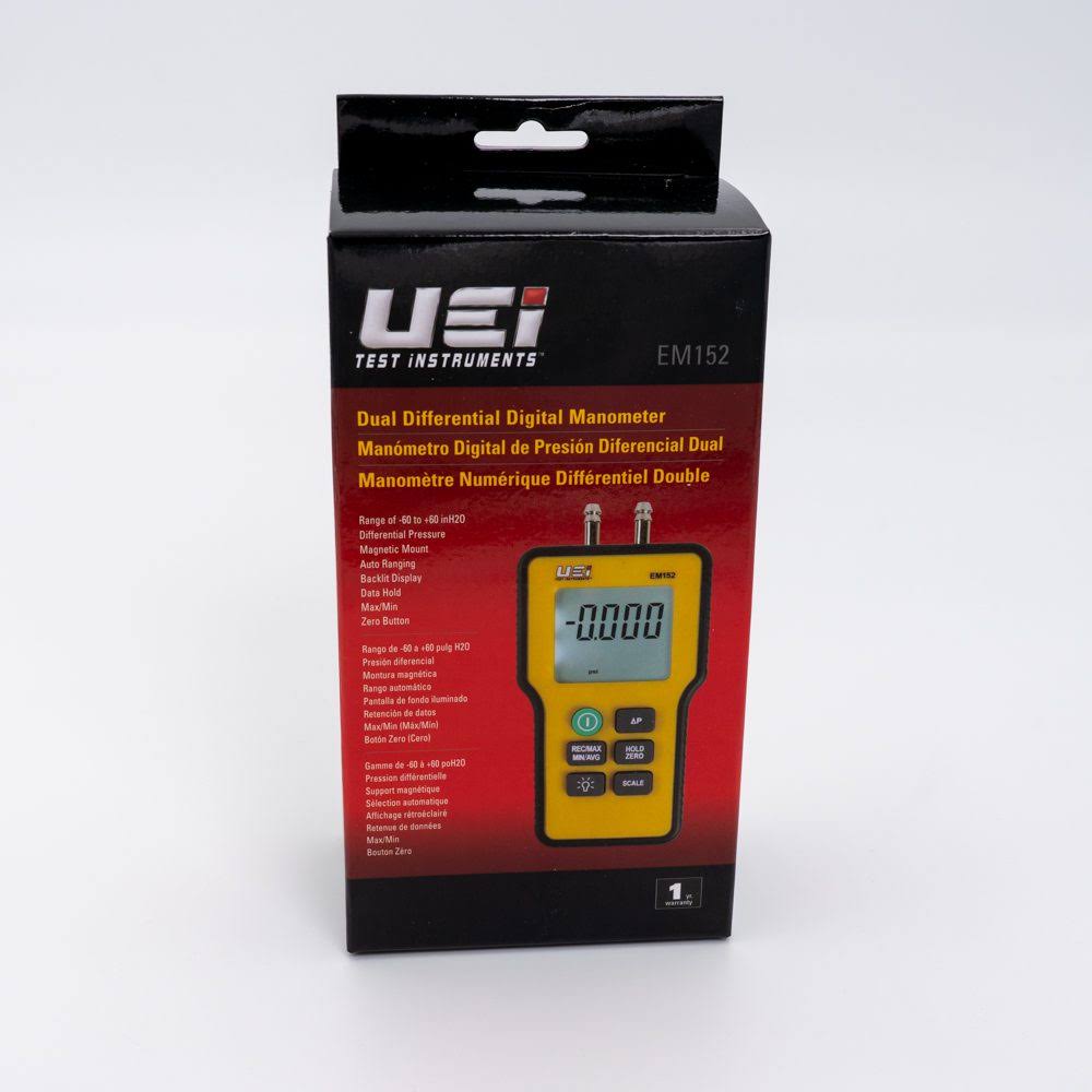 Uei EM152 Dual Differential Digital Manometer