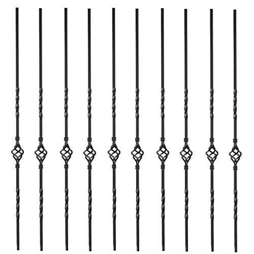 S08- Wrought Iron Balusters C Set of 10 Deck Balusters- Decorative Metal Balus- New