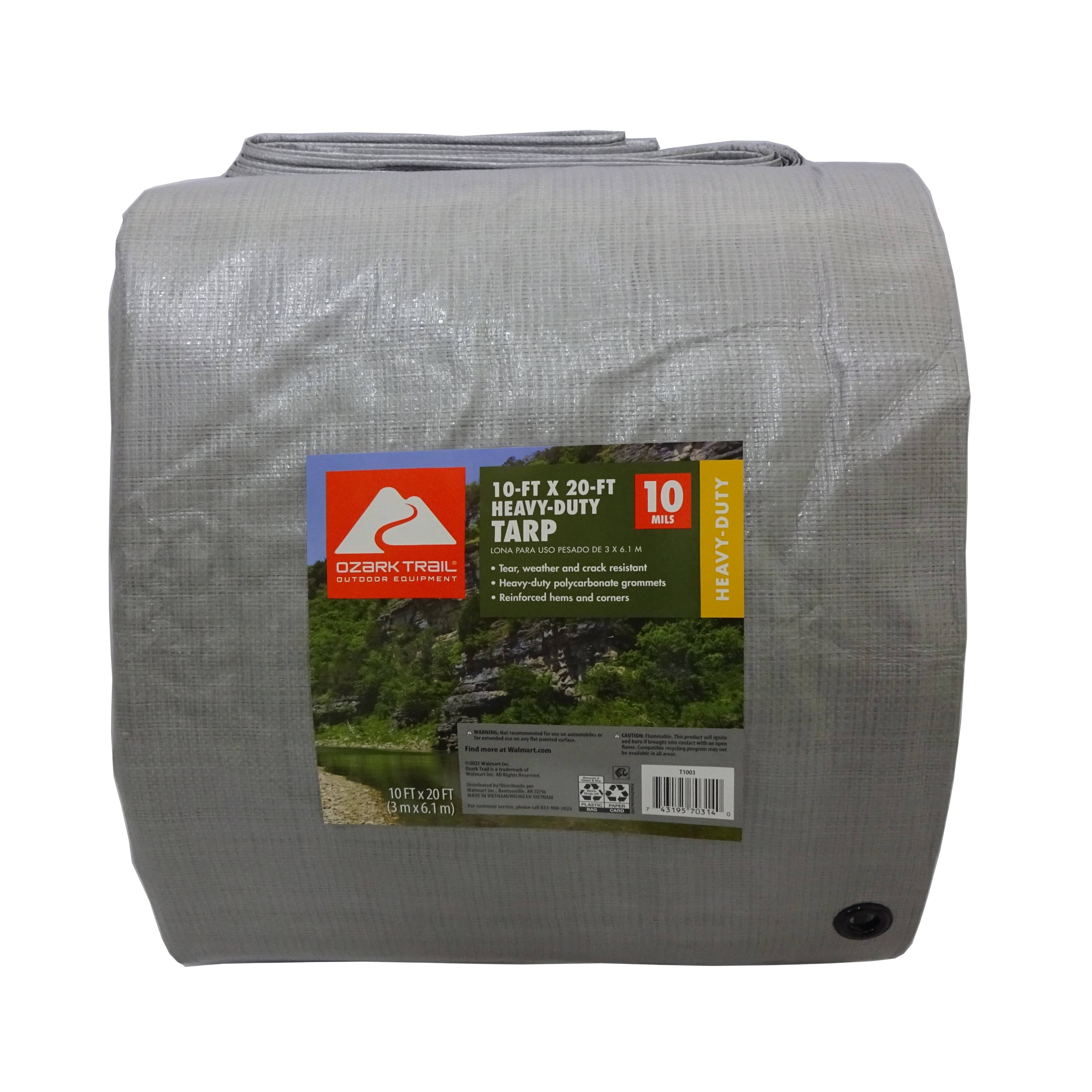 Ozark Trail Heavy-Duty Material PE Tarp- 10 x 20 ft