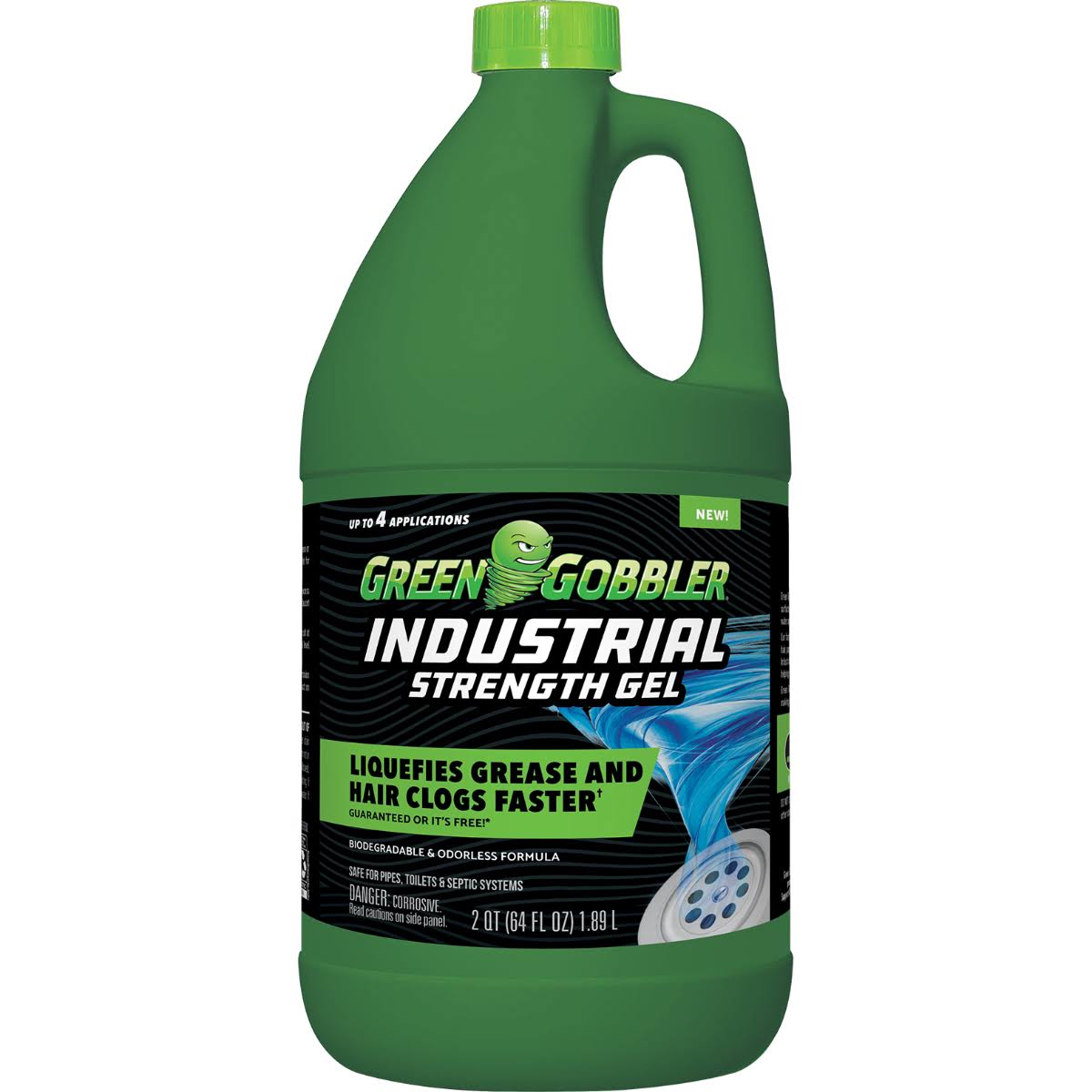 Green Gobbler Industrial Strength Gel Hair & Grease Clog Remover- 64.0 oz