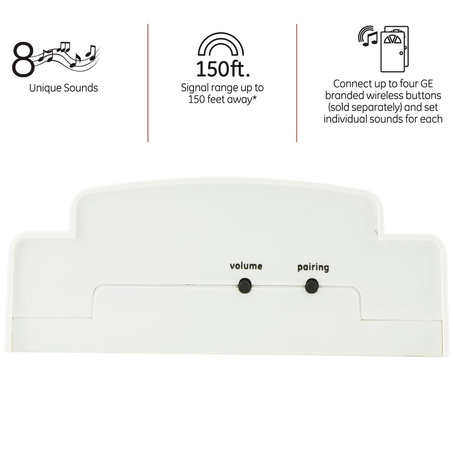 GE Battery Operated 8 Melody Door Chime with 2 Pushbuttons