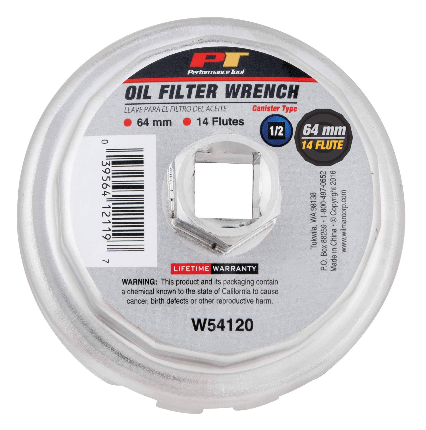 Performance Tool Oil Filter Wrench W54120