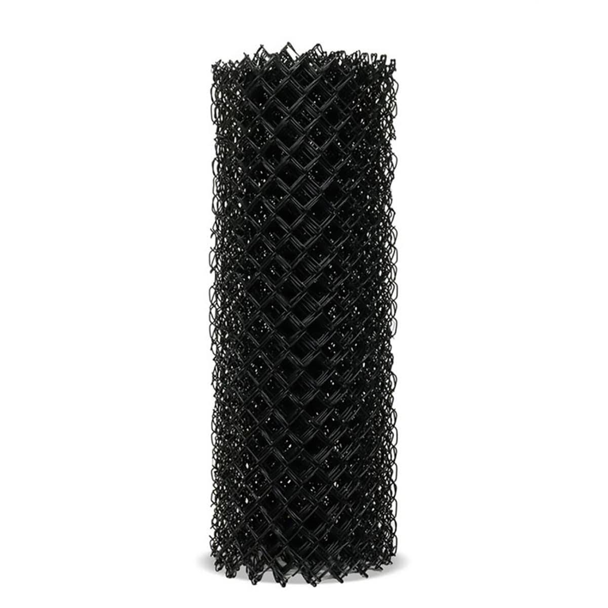 Lowe&s 4-ft H x 50-ft L 9-Gauge Vinyl Coated Steel Chain Link Fence Fabric in Black | 01875