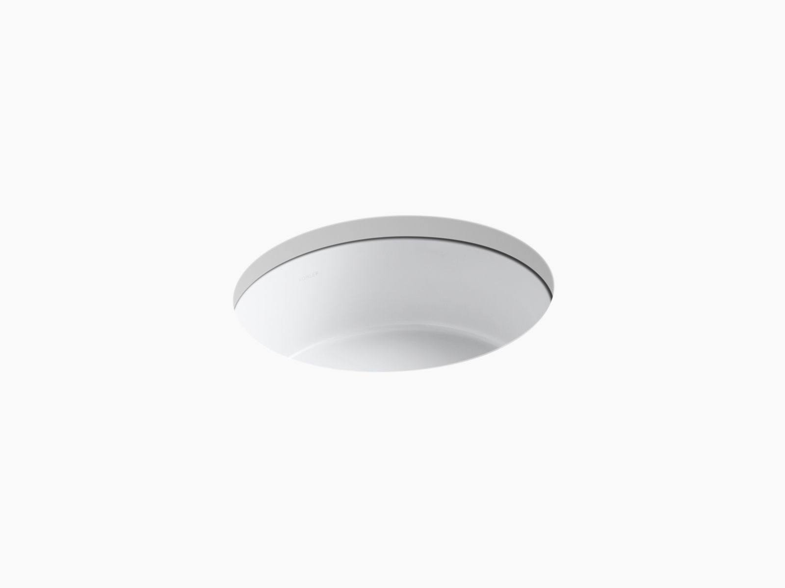 KOHLER K-2883-0 Verticyl Round Undermount Bathroom Sink, White