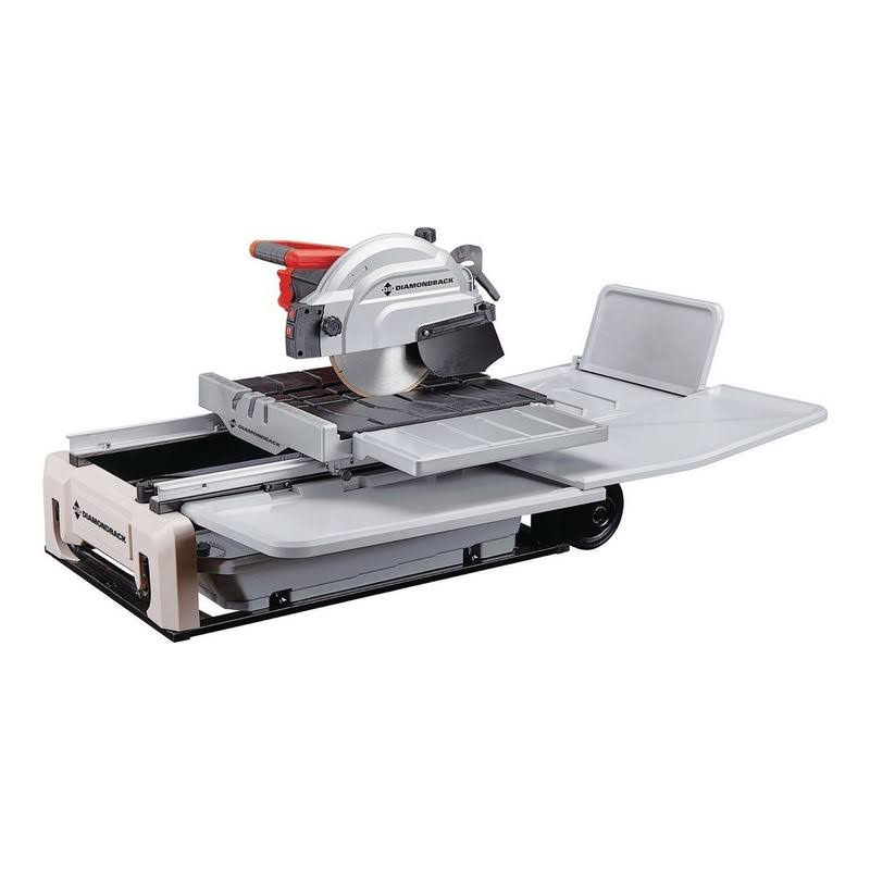Diamondback 15 Amp 10 in. Wet Tile Saw with Sliding Table and Extended Rip Capacity