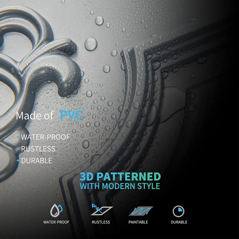 Art3d Drop Ceiling Tiles 24x24 in Grey (12-Pack, 48 sq.ft), Wainscoting Panels Glue Up 2x2