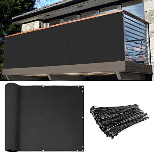 EK Balcony Privacy Screen for Deck Yard Patio Pool 3x10 Privacy Fence Screen Porch Yard Backyard Railings Chain Link Fence Dog F