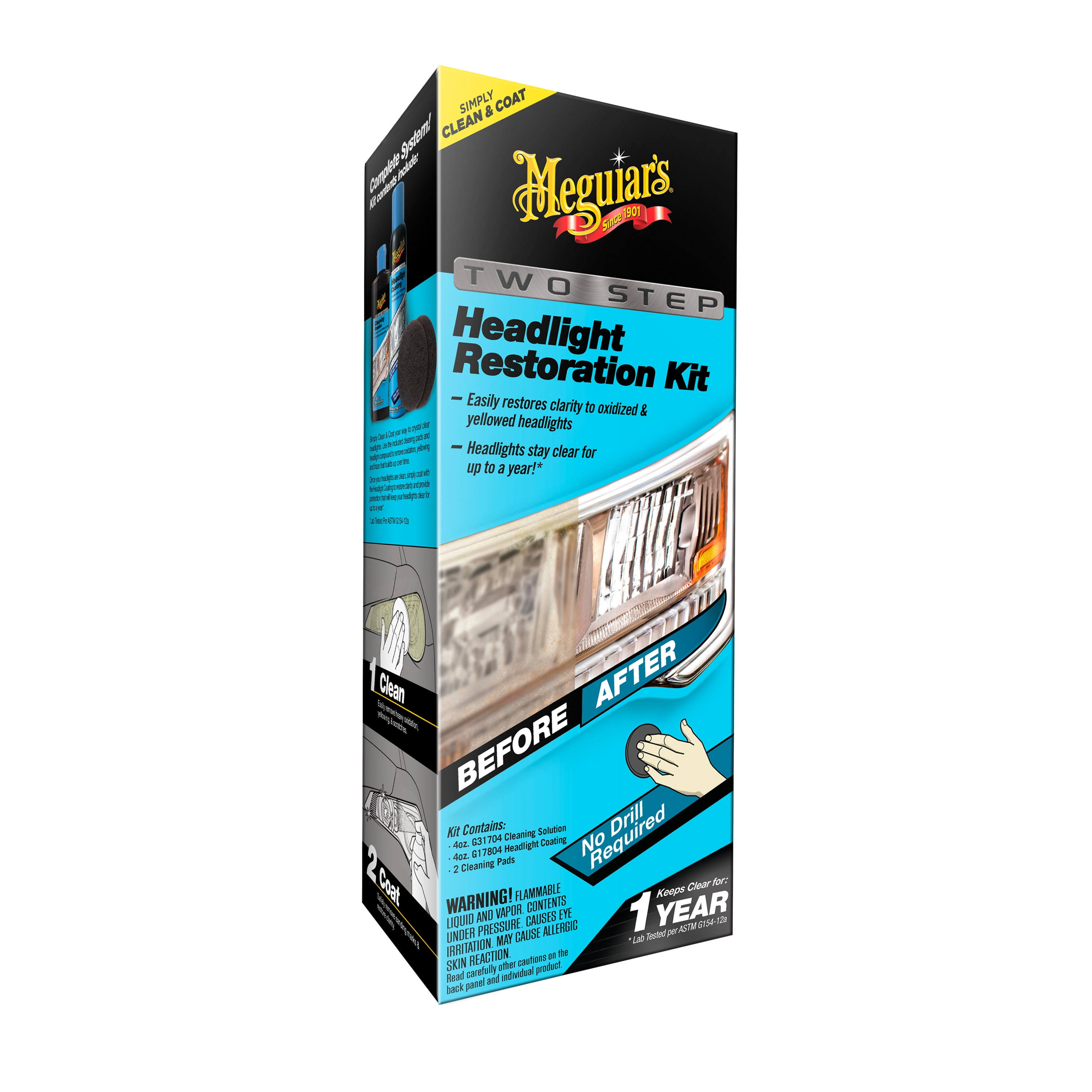 Meguiar's G2970 Two Step Headlight Restoration Kit