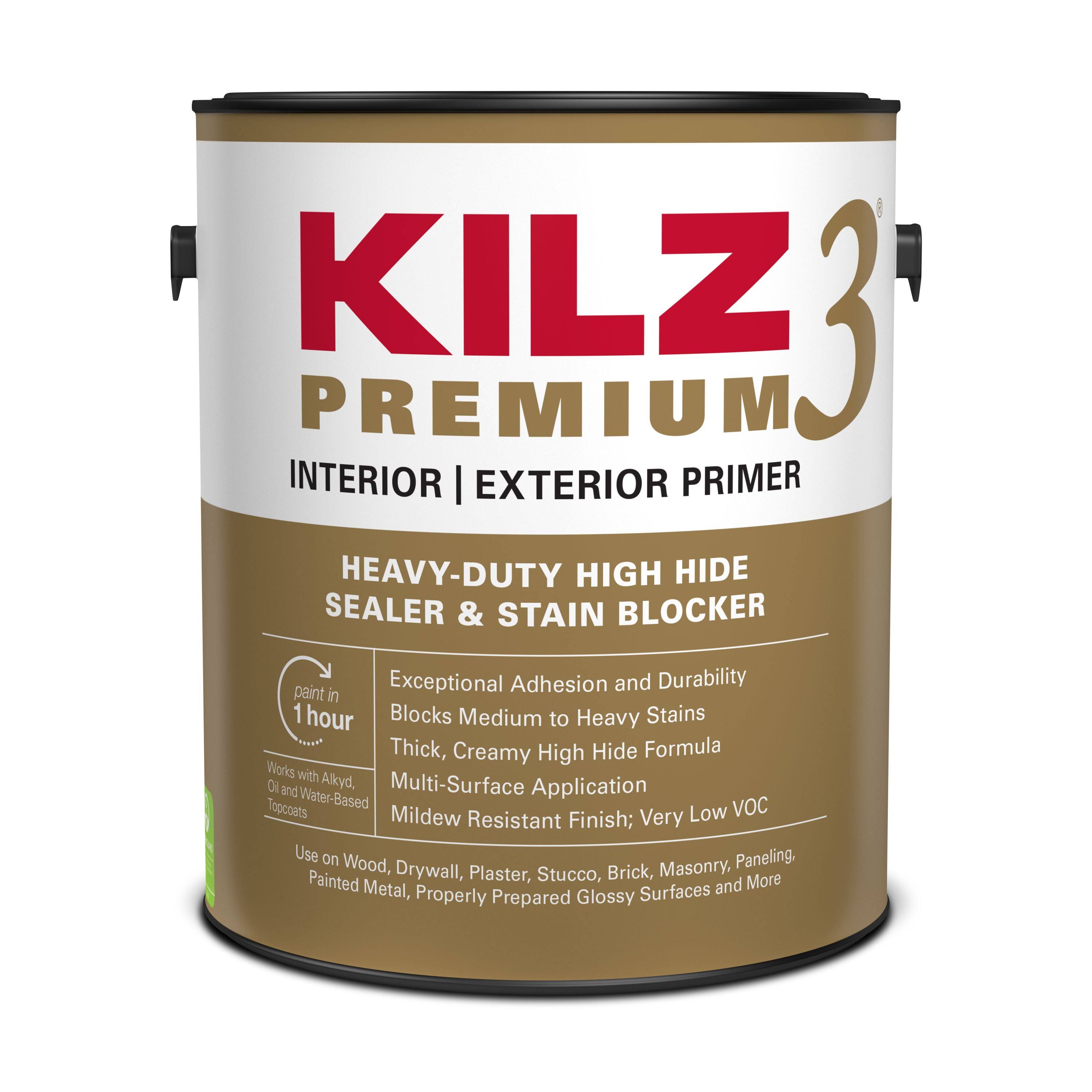 Kilz 3 Premium Primer, Interior/Exterior, 1 Gallon