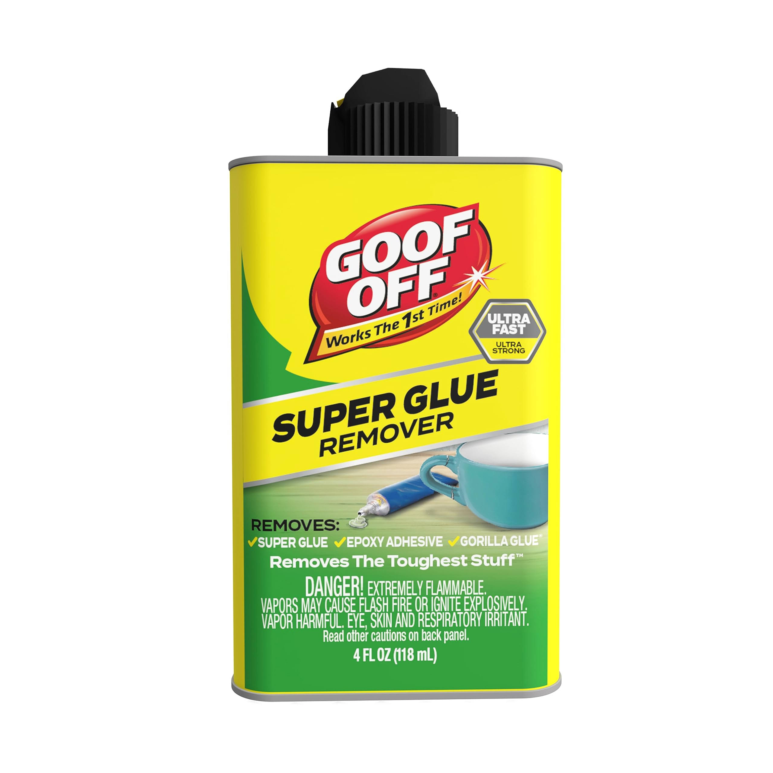 Goof Off FG678 Super Glue Remover, 4 oz