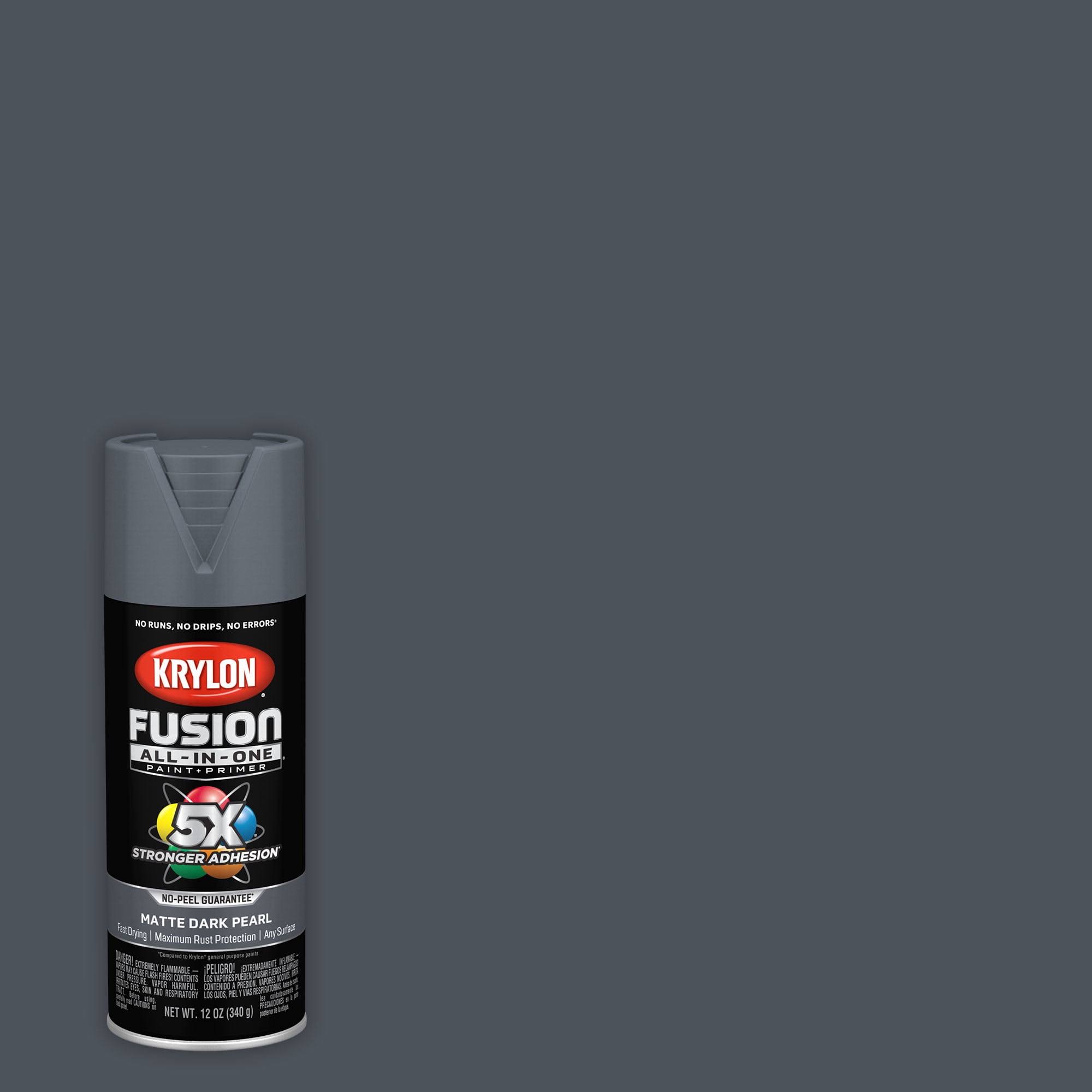 Krylon Fusion All-in-One Spray Paint- Matte Dark Pearl- 12 oz