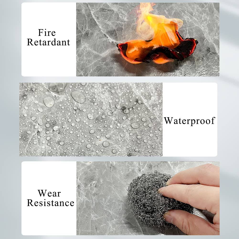 Norine Peel and Stick Floor Tile 12 x 12 inch Self Adhesive Marble Vinyl Flooring Tile Waterproof Removable Sticker Tiles for Bedroom Bathroom