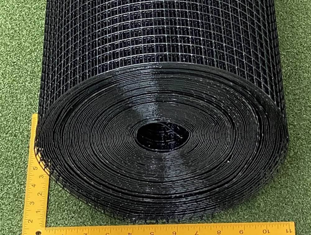 Critterfence 6x100 1-2 6 x 100 ft. Black Steel Square Grid 0.5 in. Welded Wire Fence