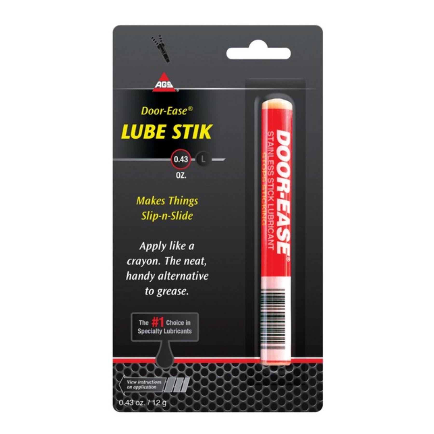 AGS DE-2 Door-Ease Stick Lubricant, 0.43 oz