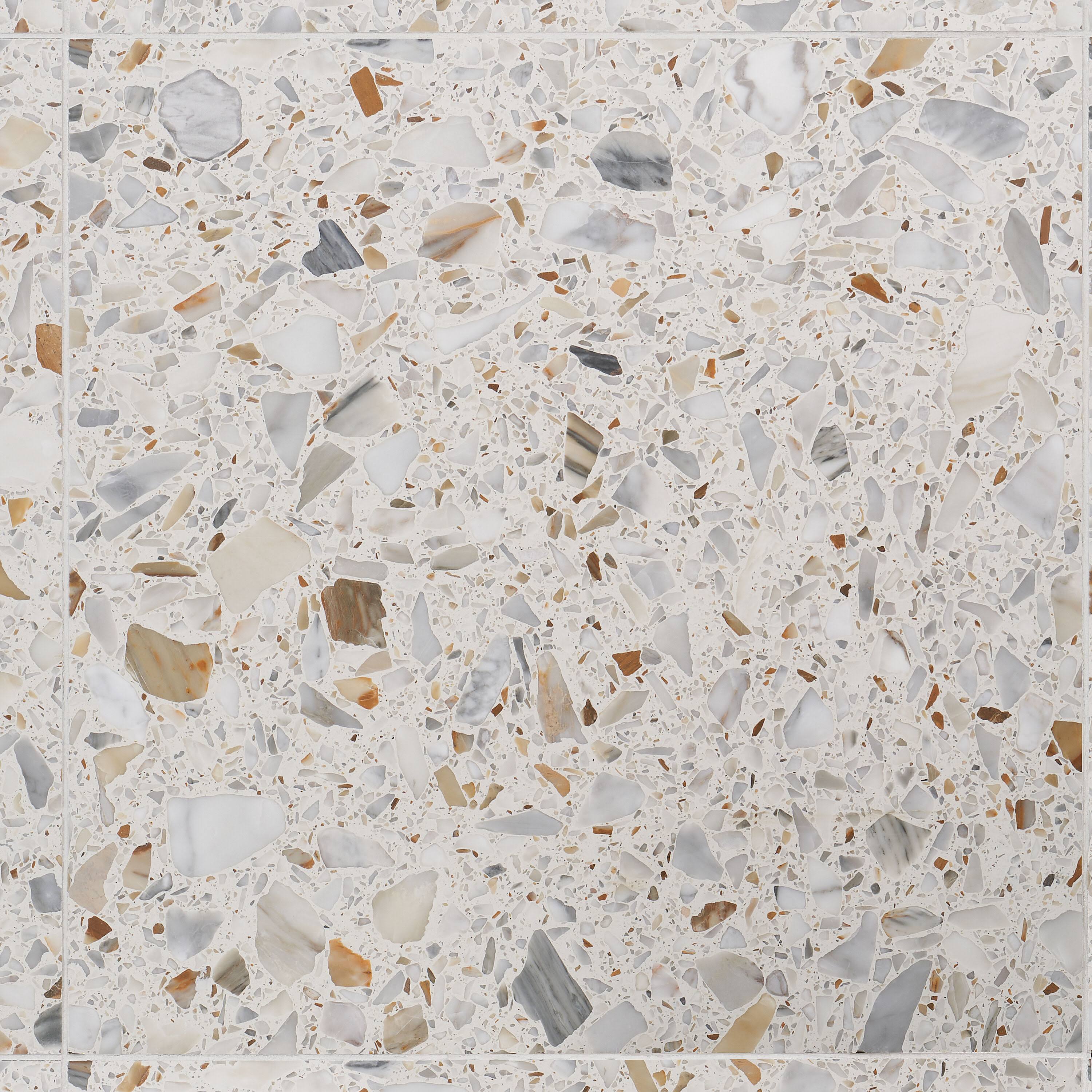 Ivy Hill Tile Terra italia Calacatta 23.62 in. x 23.62 in. Honed Marble Terrazzo Floor and Wall Tile (3.87 Sq. ft./Each)