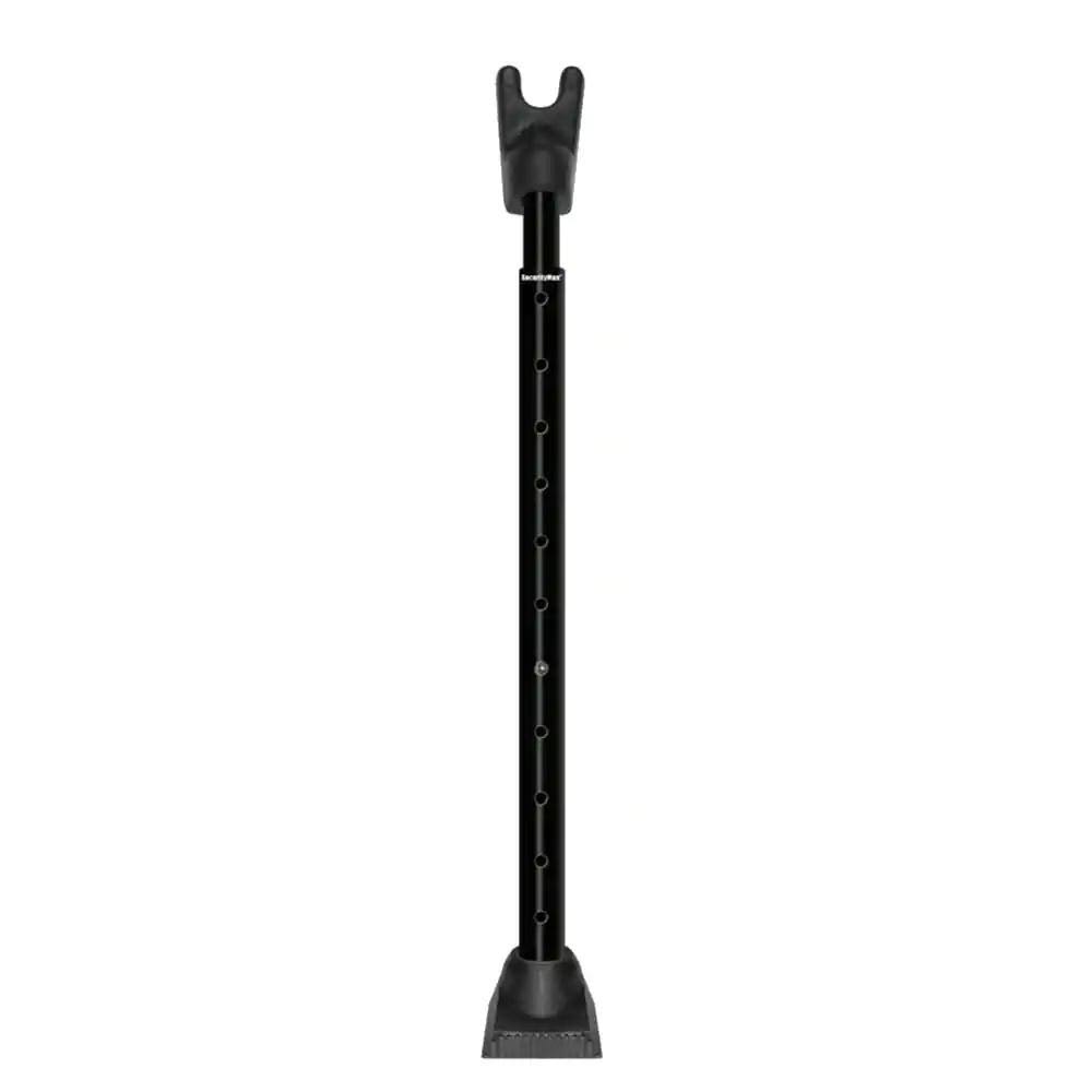 Securityman 2-in-1 Adjustable Door Knob Jammer & Sliding Patio Door Security Bar- Constructed of High Grade Iron (Black)